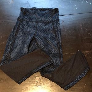 Lululemon wunder under cropped mesh leggings